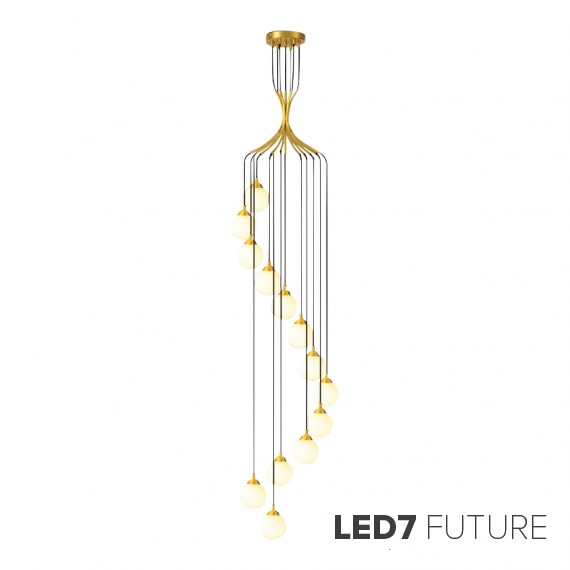 Loft Industry Modern - Gold Grape Chandelier